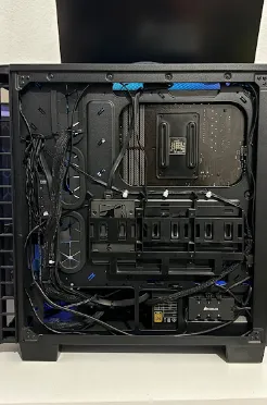 PC del cliente, cableado trasero